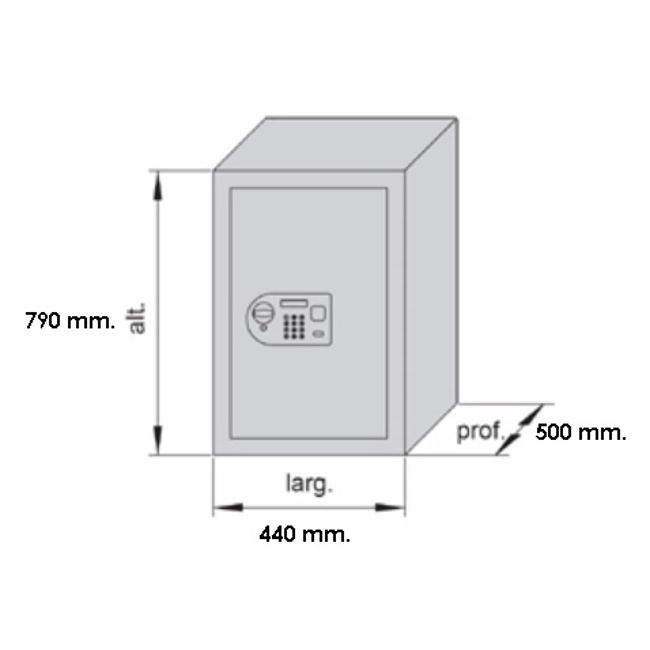 Vendita online Cassaforte VR14696 da esterno elettronica con lettore digitale